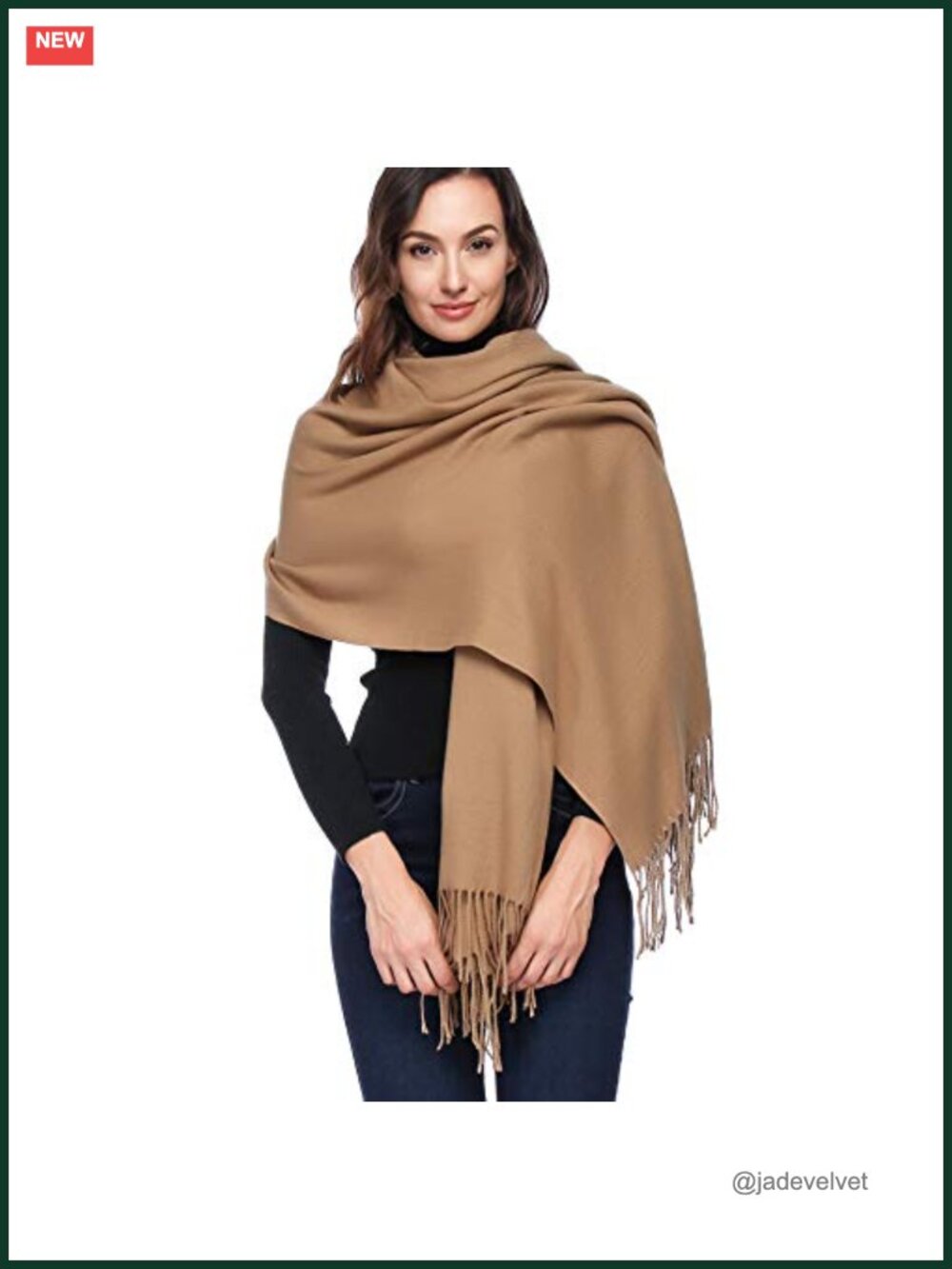 Extra Large Wool Pashmina Shawl Wrap Winter Scarf for Women